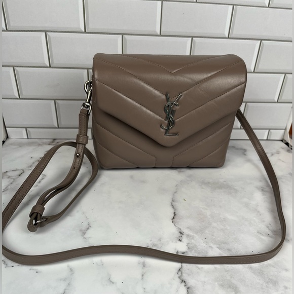 Saint Laurent Handbags - Saint Laurent YSL  Pouch Monogram Piumotto  Mink